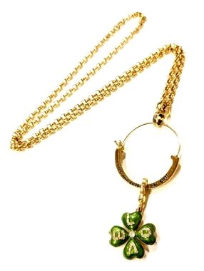 2007 JUICY COUTURE LOVE CLOVER LOCKET CHARM Pendant Necklace RARE 28" Bundle LOT